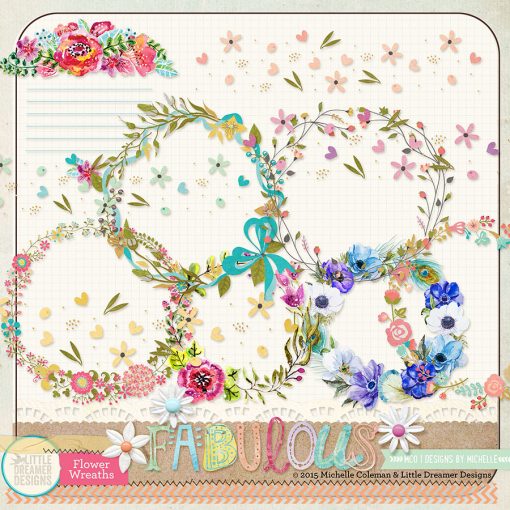 Digital scrapbooking paper and embellishments