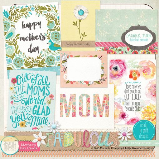 Digital scrapbooking paper and embellishments