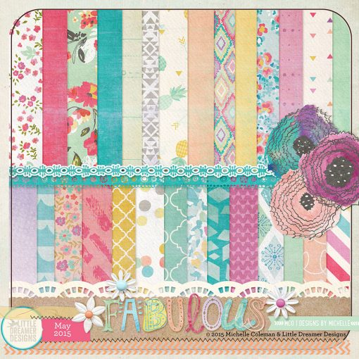 digital scrapbooking paper and embellishments